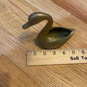 Brass Swan Planter Figurine. Gorgeous!